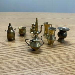 Mini brass teapots